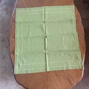 Green linen Tablecloth/ Dresser Scarf
